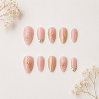 Golden Starlight Press On Nails