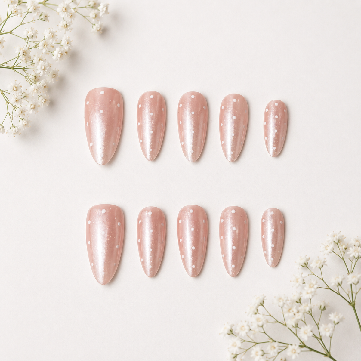 Sugar Pearl Press On Nails