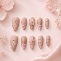 Blush Seashell Press On Nails