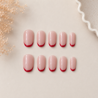 Cherry Kiss French Press On Nails