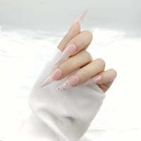 Blush Stardust Press On Nails
