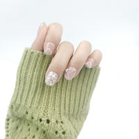 Pearl Sage Blossom Coffin Press On Nails