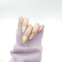 Sunny Blossom Short Almond Press On Nails