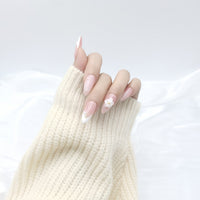 Blush Petal Almond Press On Nails