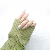 Crystal Luxe Almond Press On Nails