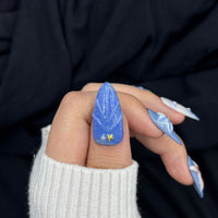 Bluebell Whisper Floral Almond Press On Nails