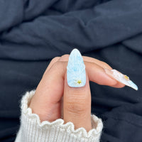 Ocean Pearl Blossom Almond Press On Nails