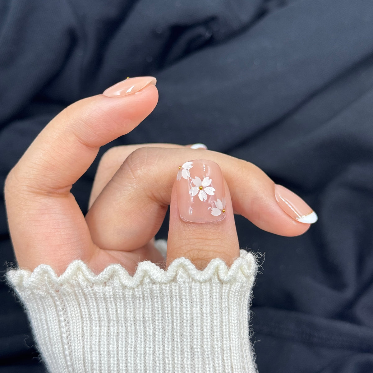 Cherry Blossom French Press On Nails