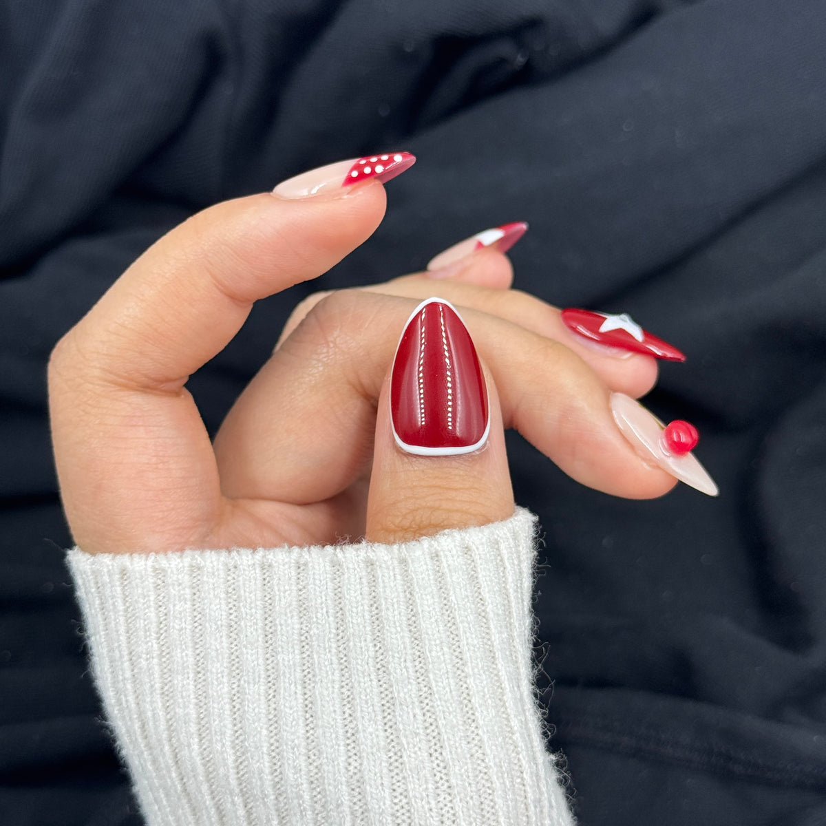 Cherry Charm Press On Nails