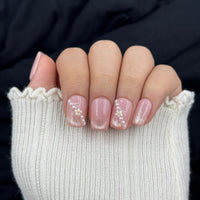 Blush Pearl Bloom Press On Nails