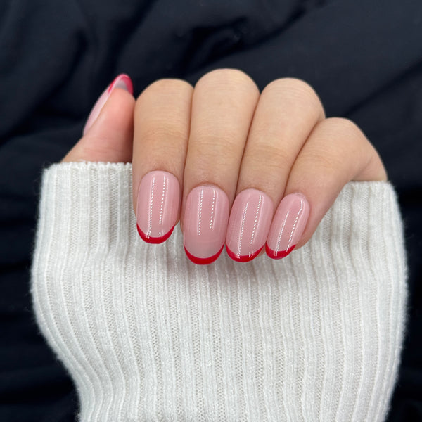Cherry Kiss French Press On Nails