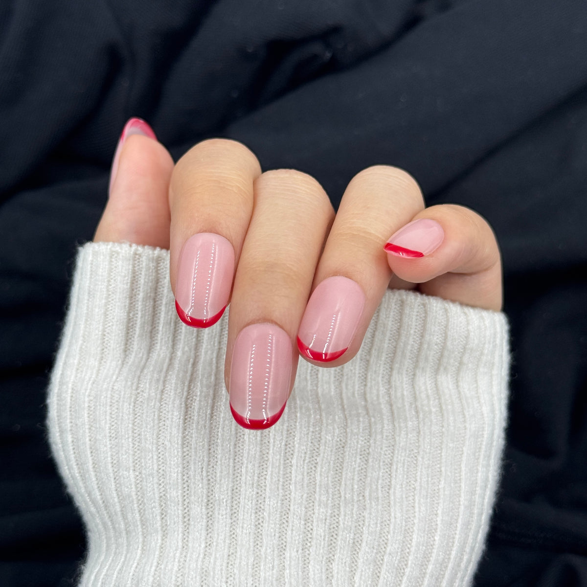 Cherry Kiss French Press On Nails