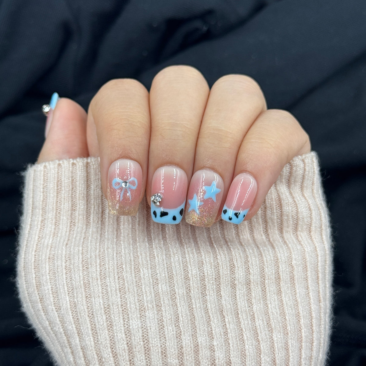 Baby Blue Dreams Press On Nails