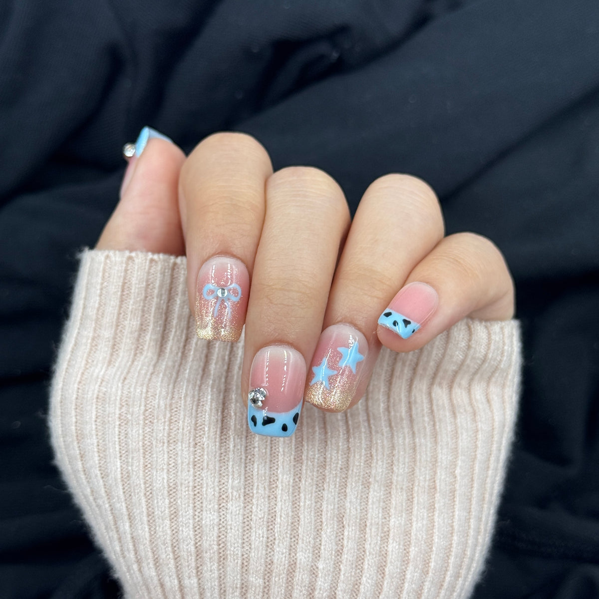 Baby Blue Dreams Press On Nails