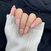 Golden Starlight Press On Nails