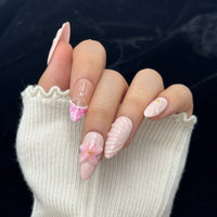Blush Seashell Press On Nails