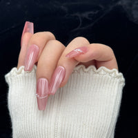 Blush Blossom Pearl Press On Nails